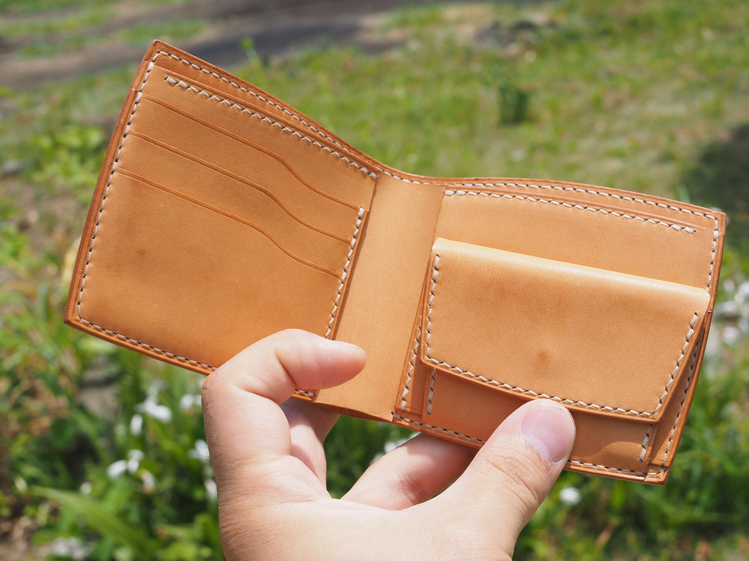 二つ折り財布（イタリアンレザーで他と被らないお財布）| Hand Made 